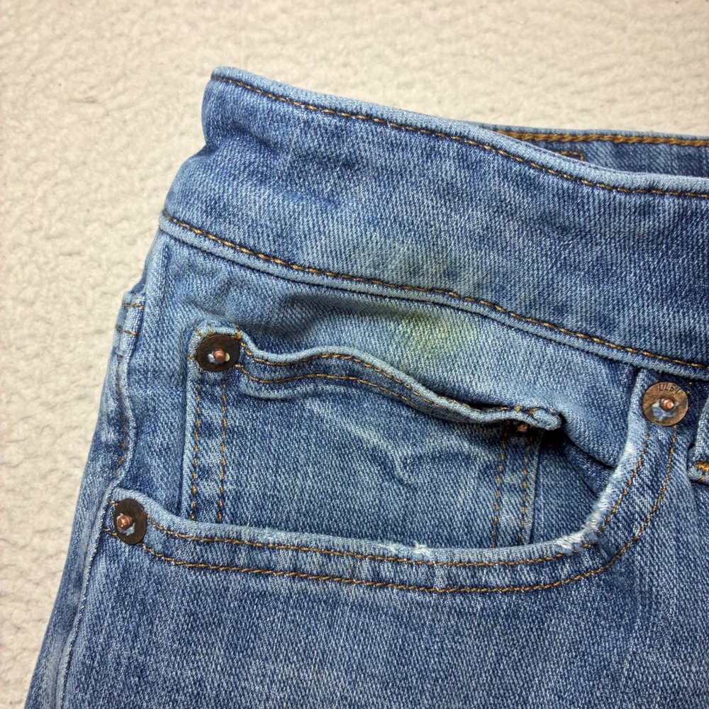 American Eagle Bootcut Jeans Men 31x30 Blue Whiskered Faded Original Classic Low - Picture 10 of 13